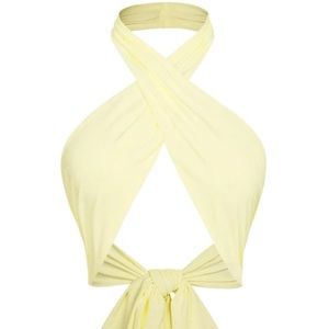 Tresser yellow wrap top